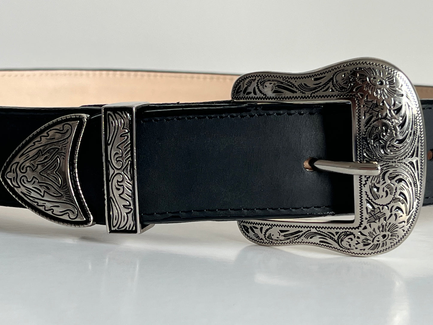 Women's Black Leather Belt