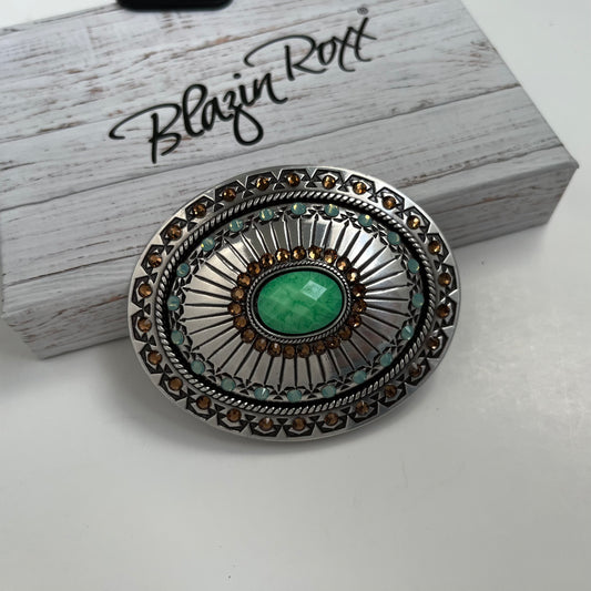 Turquoise and Stone Designed Belt Buckle For Women