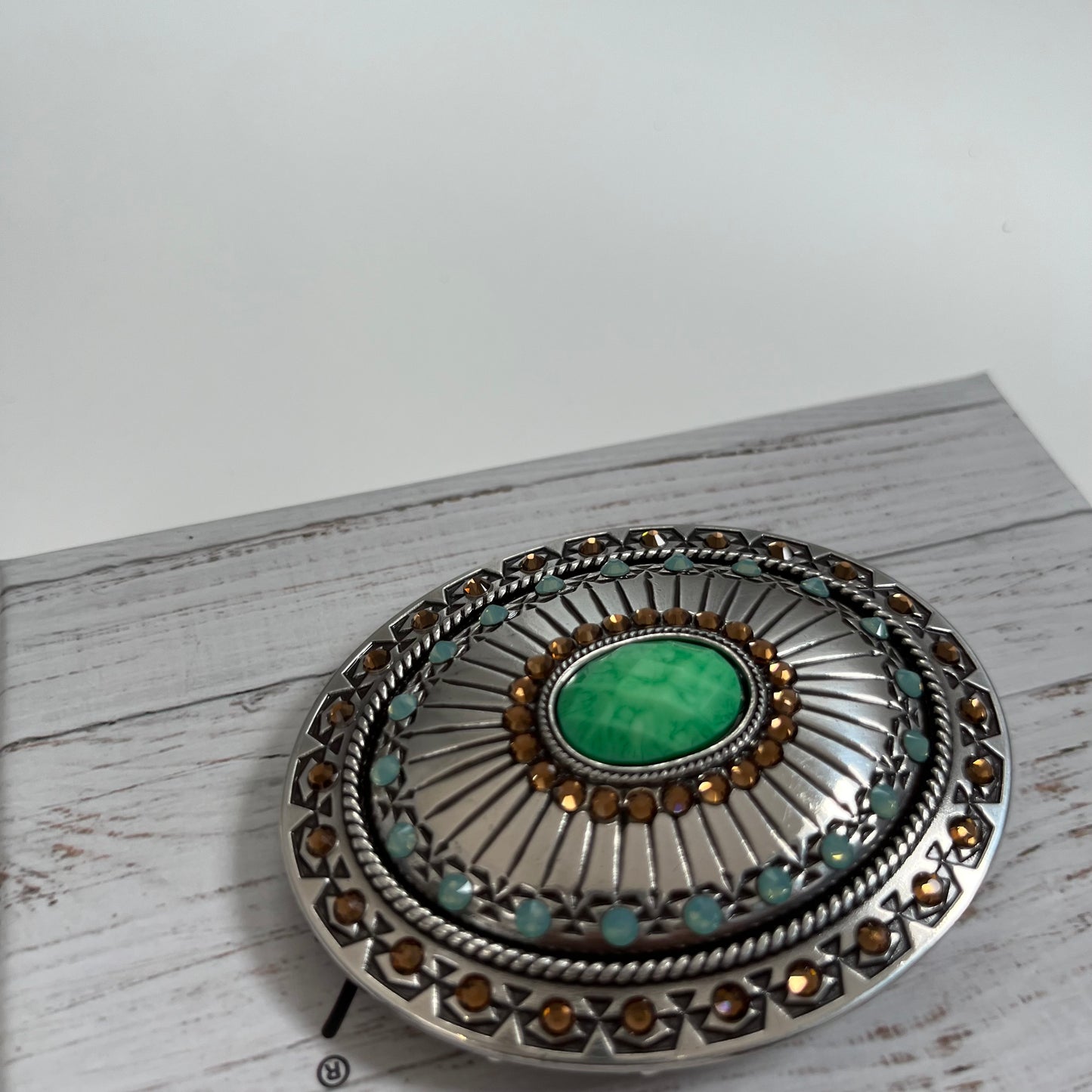 Turquoise and Stone Designed Belt Buckle For Women